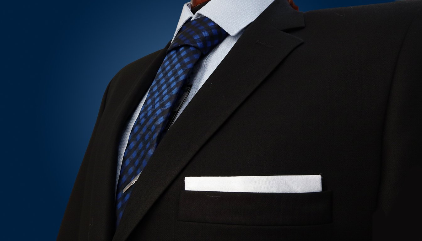 traje negro-corbata azul_fondo azul
